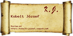 Kobelt József névjegykártya