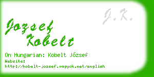 jozsef kobelt business card